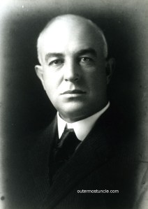 Vintage photo of a now long deceased relative, staring into the camera. A man who existed before all of the mystery began. 