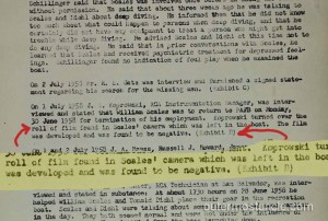 The mysterious U.S. cold war  government report. They found a camera belonging to my uncle and in it was a roll of film. When developed, the film was "found to be negative". 