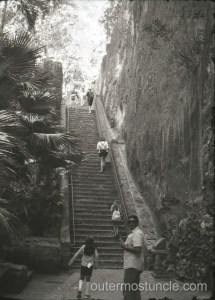 I took another photo of the same view of the Queen's Staircase using Bill's vintage Minox 3s spy camera. February, 2024.