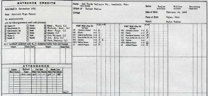 My uncle's MIT transcripts. 