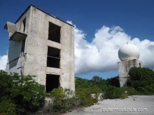 A recent photo of the cold war era towers at Central Control, Mayaguana. Bahamas.