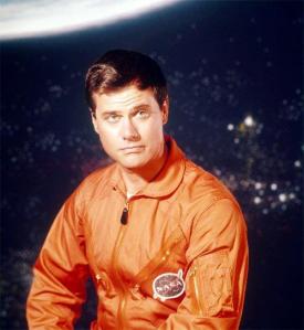 Major Tony Nelson (actor Larry Hagman) in his astronaut uniform. 