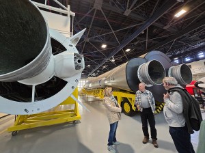 Inside the hangar at the Sands Space Museum.