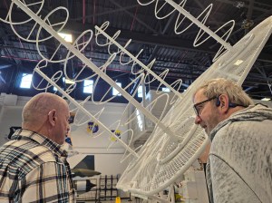 Inside the hangar at the Sands Space Museum.