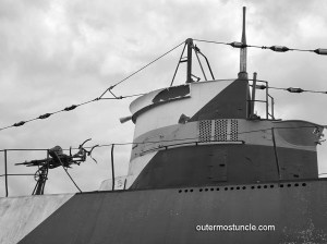 Photo of the a Finnish submarine. The Vesikko, at Fort Suomenlinna.