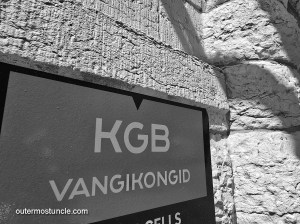 Plaque on the Pagari 1 building "KGB prison cells".